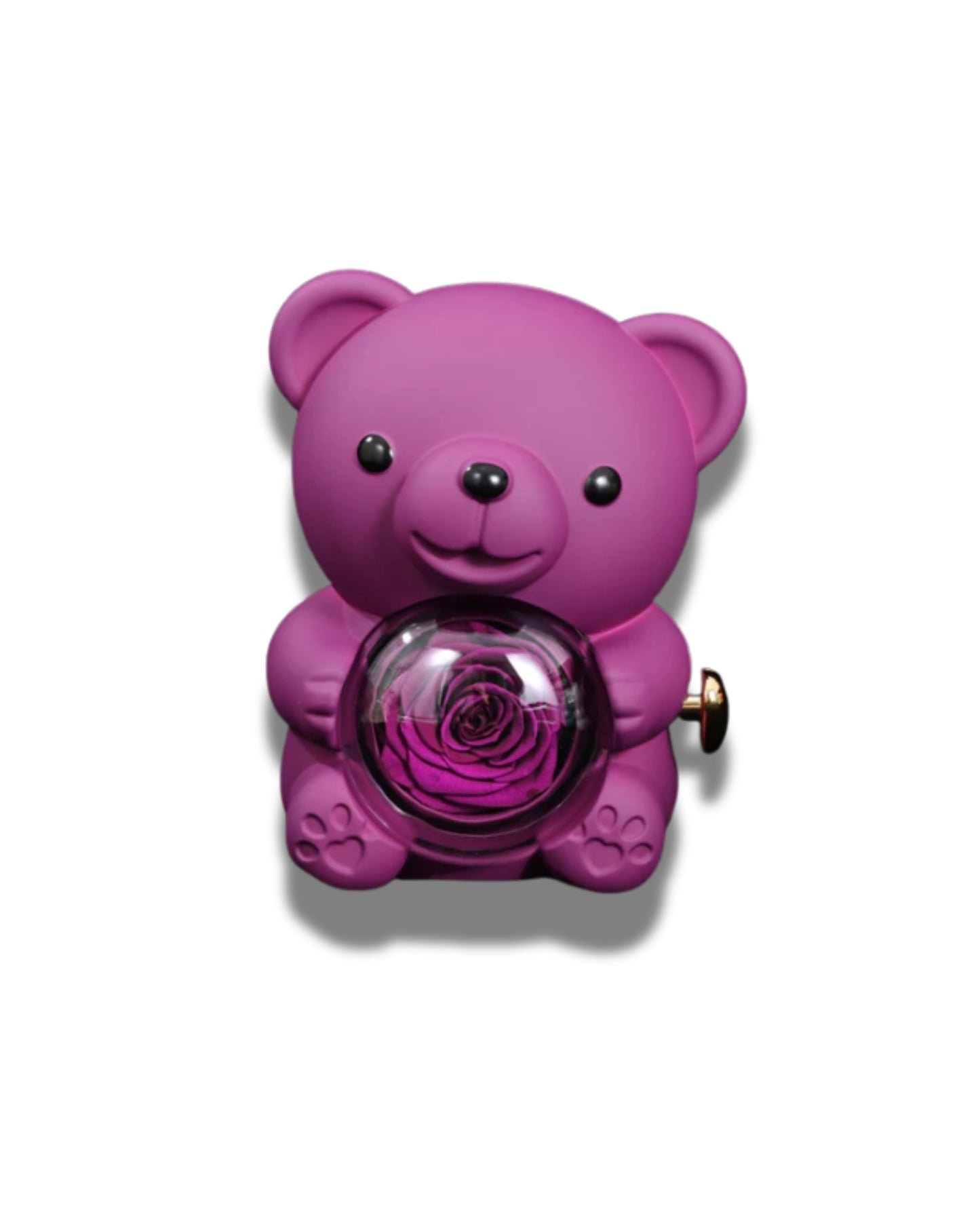 Oso de Rosas con Flor Eterna 💐-púrpura