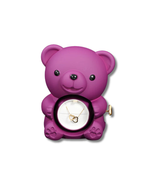 Oso de Rosas con Flor Eterna 💐-púrpura