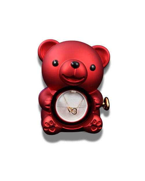 Oso de Rosas con Flor Eterna 💐-rojo